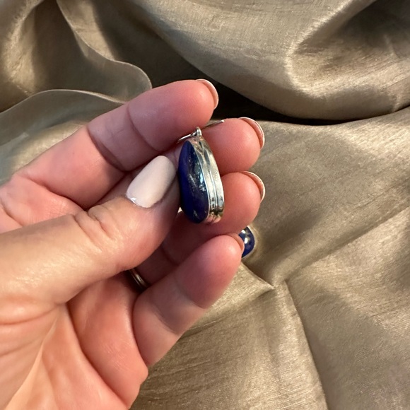 Large Lapis earrings - Picture 4 of 6